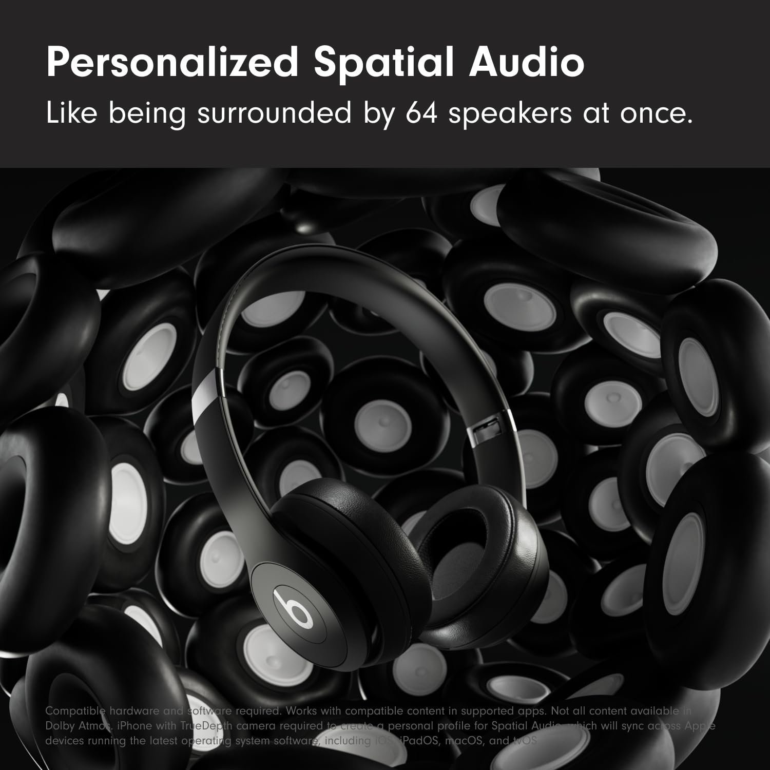image 3 4.jpg beats solo 4 wireless on ear bluetooth headphones, up to 50 hour battery life, ultra lightweight comfort, powerful and balanced sound, apple & android compatible matte black