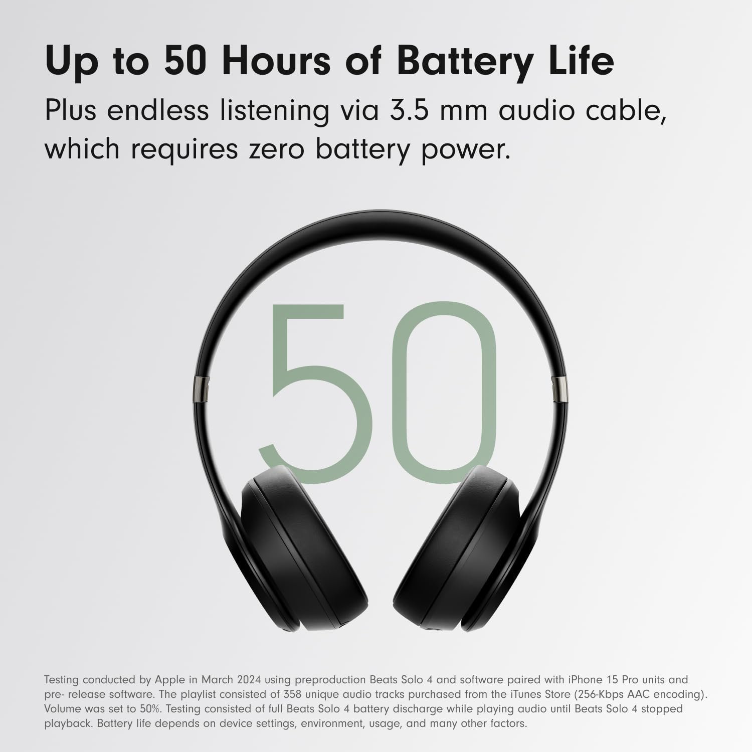 image 4 5.jpg beats solo 4 wireless on ear bluetooth headphones, up to 50 hour battery life, ultra lightweight comfort, powerful and balanced sound, apple & android compatible matte black
